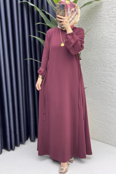 Şeyma Elbise Tesettür Giyim  Bordo