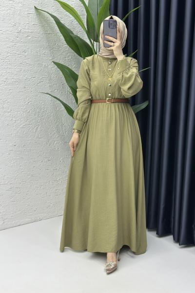 Vera Elbise Tesettür Giyim Yeşil