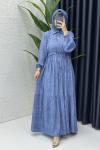 Zerre Elbise Mavi