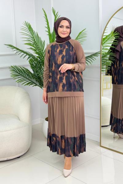 ASİYE ETEKLİ TAKIM - CAMEL