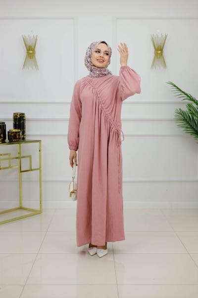 BANU MÜSLİN BÜZGÜLÜ ELBİSE-PUDRA