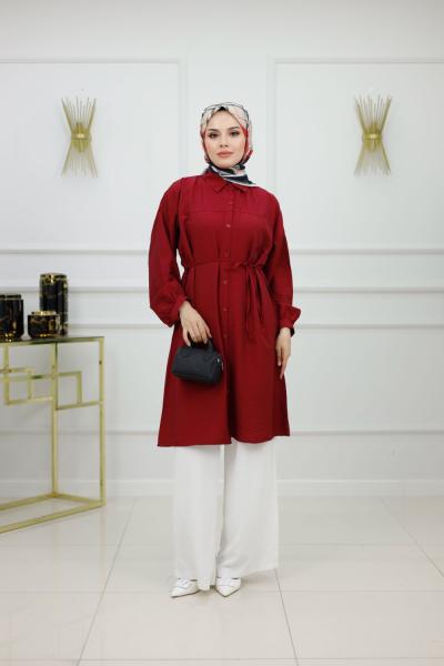 ÇİLEK GÖMLEK - BORDO