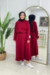 COMFY SWEAT ELBİSE - BORDO