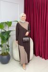 EKİN SANDY ELBİSE - KAHVERENGİ