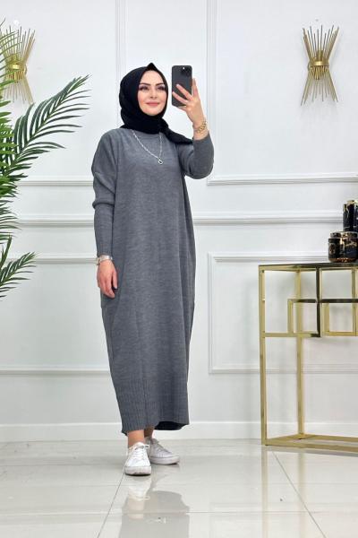 ESRİN TRİKO ELBİSE-ANTRASİT