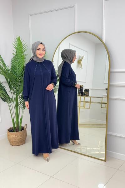 HARE ELBİSE-LACİVERT