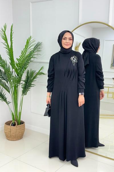 NİHAL ELBİSE - SİYAH
