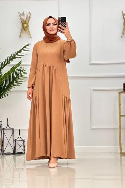 SELEN ELBİSE-CAMEL