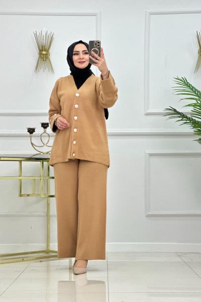 ŞERMİN TRİKO TAKIM-CAMEL