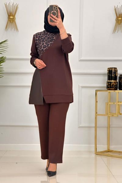 ZERNİŞAN TAKIM-KAHVERENGİ